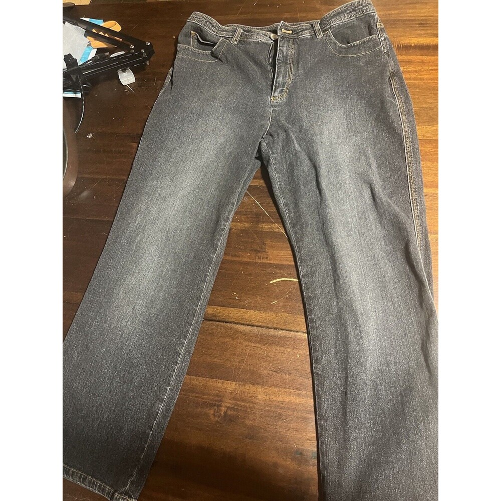 Chico's Women's Denim Jeans Size 2.5 Authentic Freedom Spirit Style Black